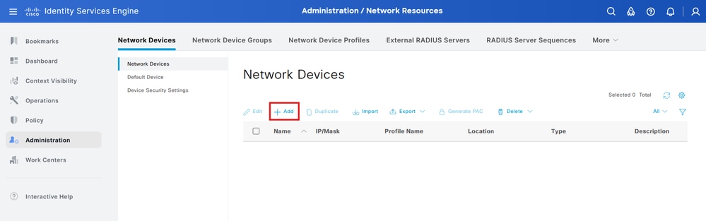 Click Add Network Device