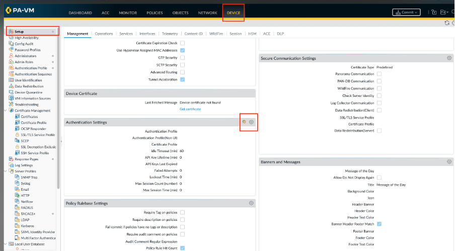 Configure Firewall
