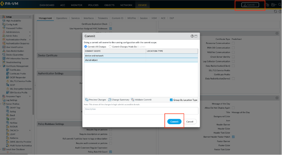 Commit Changes