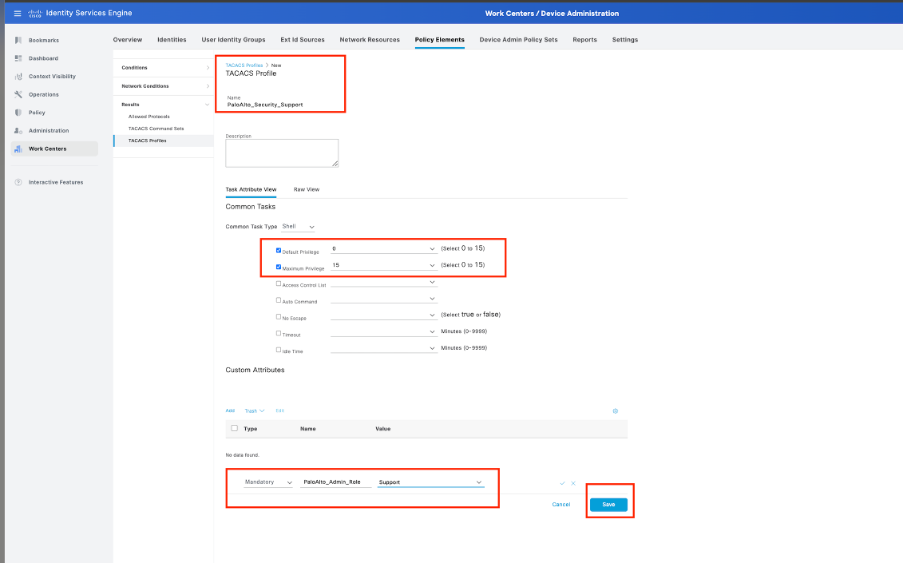 Configure TACACS Profile