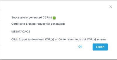 Click Generate, then Export