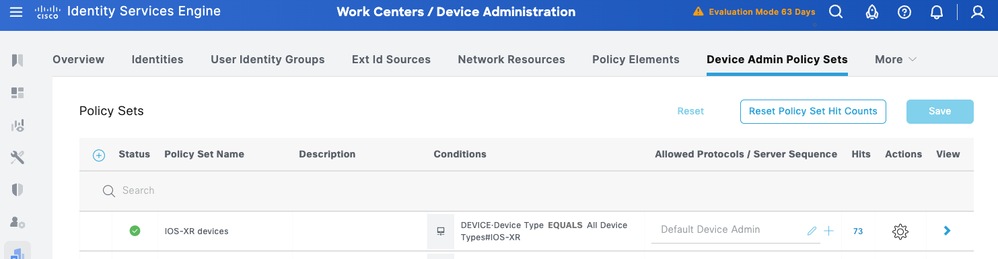 Create Device Admin Policy Sets