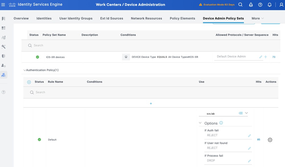 Create the Authentication Policy