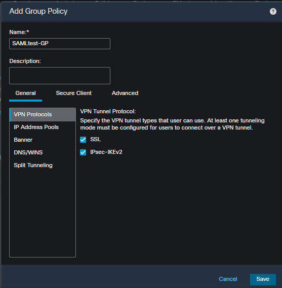 Group Policy options