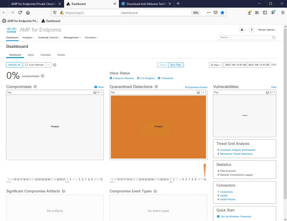 Install and Configure of AMP Virtual Private Cloud Cisco