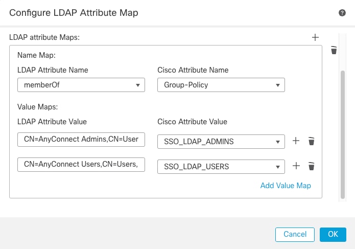 Configure LDAP Attribute Map