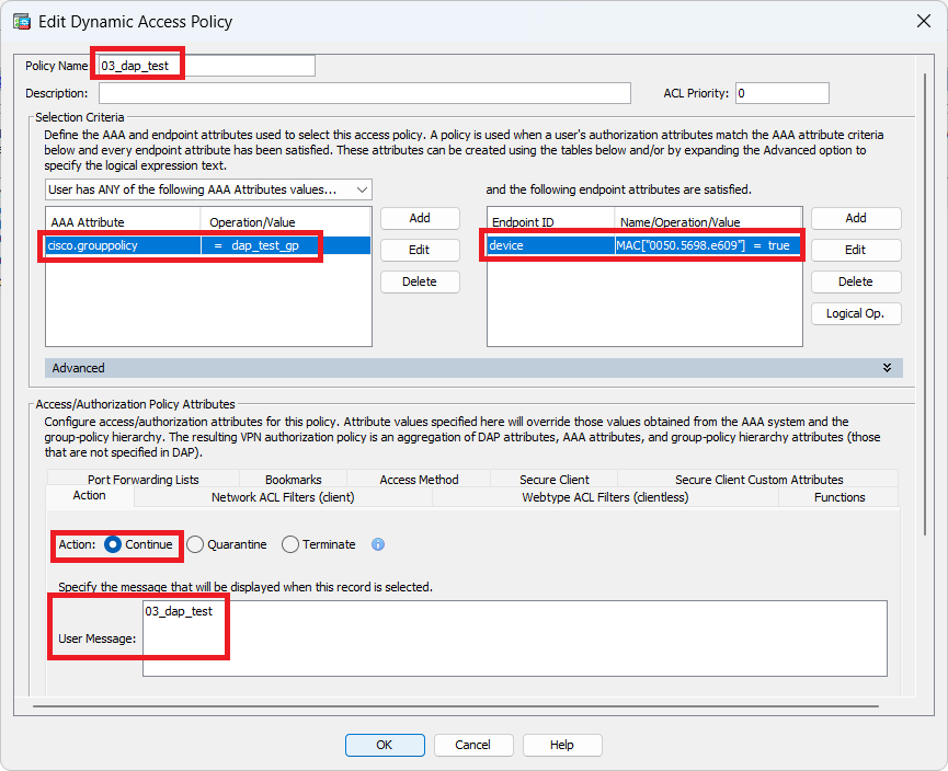 Configure Third DAP