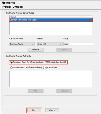 NAM Profile Editor Certificates