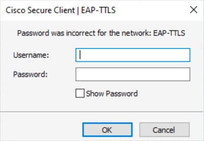 Incorrect Password Error