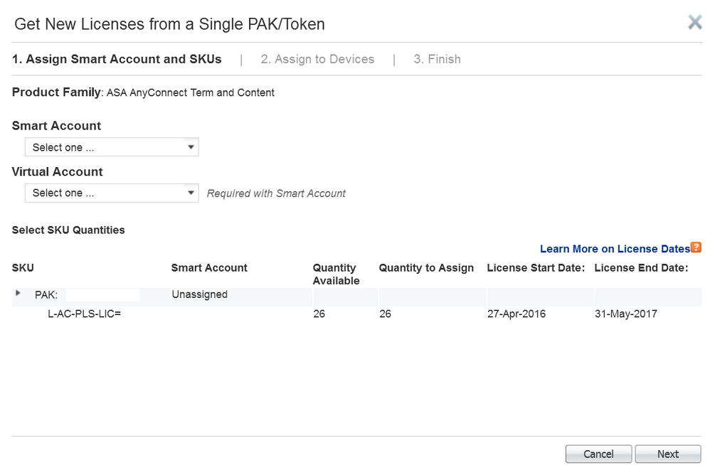 Assign Smart Account and SKUs