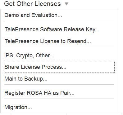 Share License Process