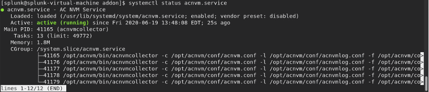 Verify - Collector status is active (running)