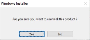 Prompt to Uninstall