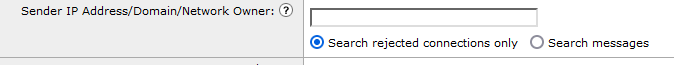 Search Rejected Connections in Message Tracking