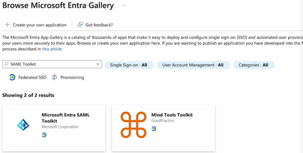 Browse Microsoft Entra Gallery