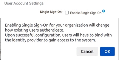 Single Sign-on Checkbox