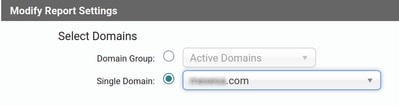 Modify Report Settings Single Domain