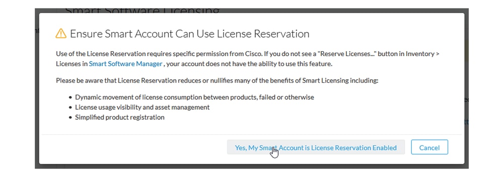 Activación de la reserva de licencias