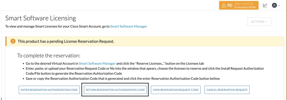 Return Reservation Authorization Code in CCV