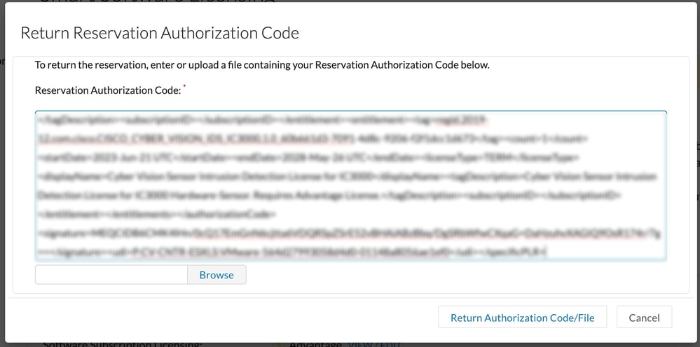 Saisir le code autorisation de réservation de retour