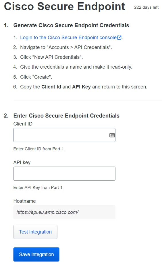 Cisco Secure Endpoints Integration