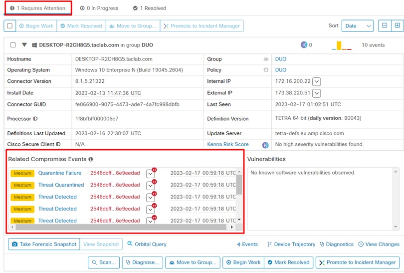 Cisco Secure Endpoint Triage