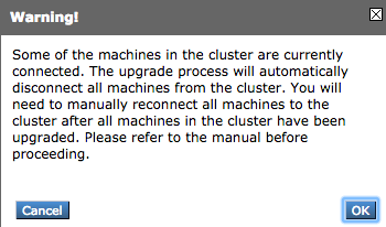 Cluster Disconnect Warning