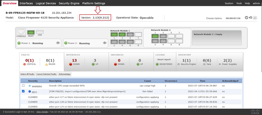 firepower Chassis Managerを使用したFirepower拡張