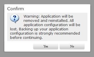 Confirm Reinstall