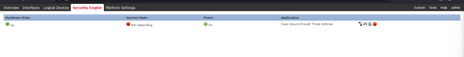 Security Engine State is Not-responding