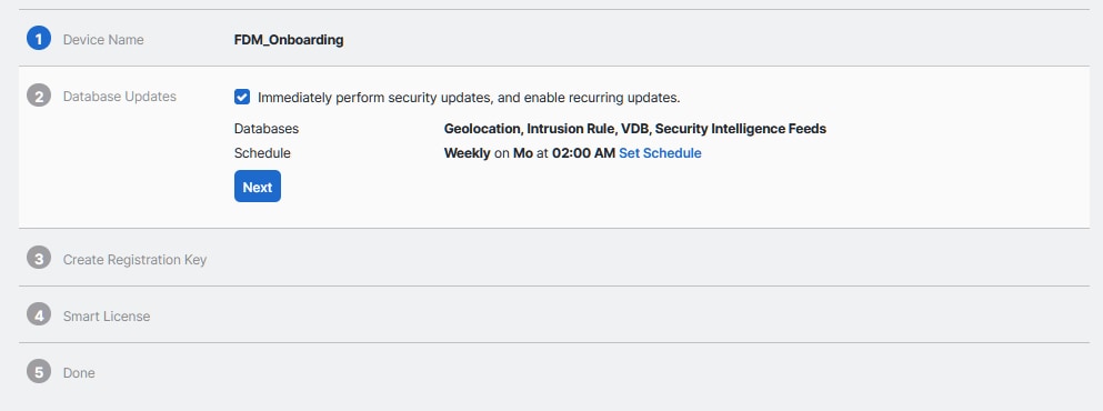 Automatische database security updates