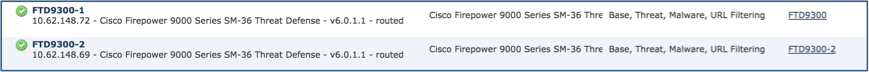 FTD High Availability on Firepower - FTD Devices Registered on the FMC