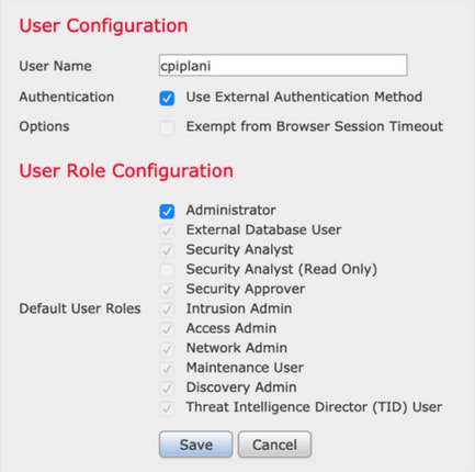 Check Authentication Method as External