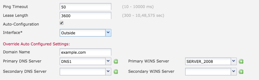 Configure DNS/WINS Server