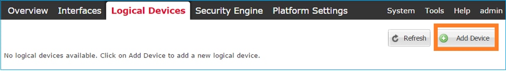 Logical Devices Tab Selected to Add Device