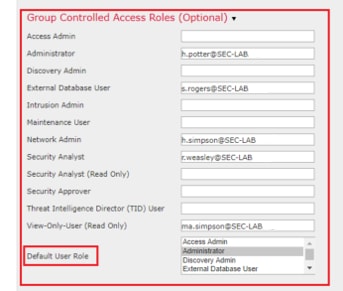 Assign User Roles in Object Groups for Controlled Access in Cisco FMC
