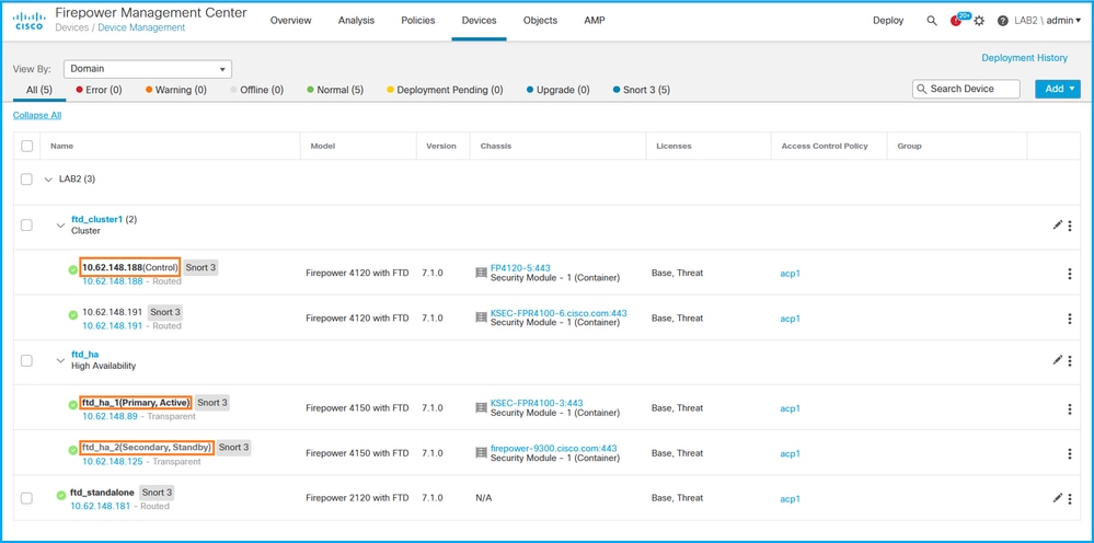 FTD High availability Status 2