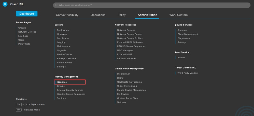 Administration-Identify Management-Identifies