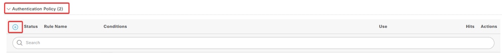 Add Authentication Policy