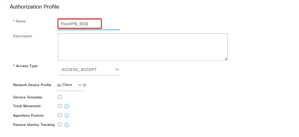 Name the Authorization Profile