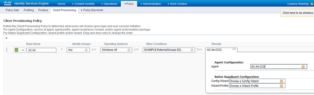 Cisco ISE Posture - Client Provisioning Policy