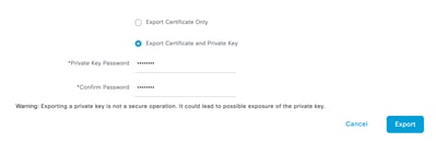Export certificate private key
