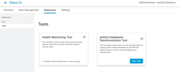 PxGrid Health Monitoring Test.