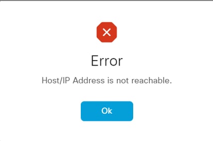 Not reachable error
