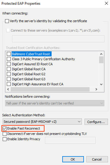 Windows 10 Supplicant Config