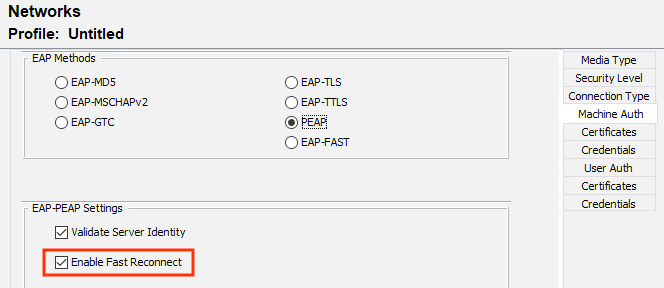 AnyConnect NAM Config