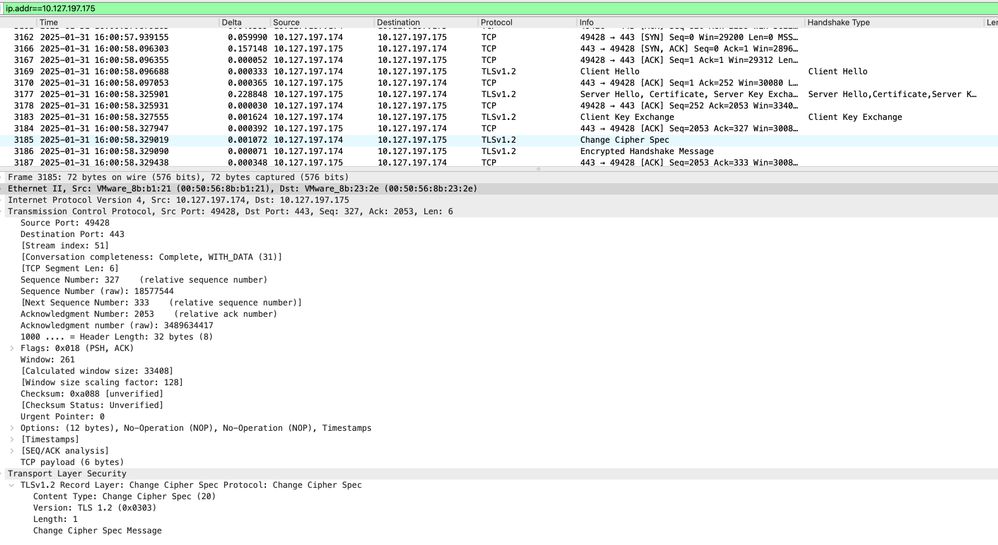 Change cipher spec