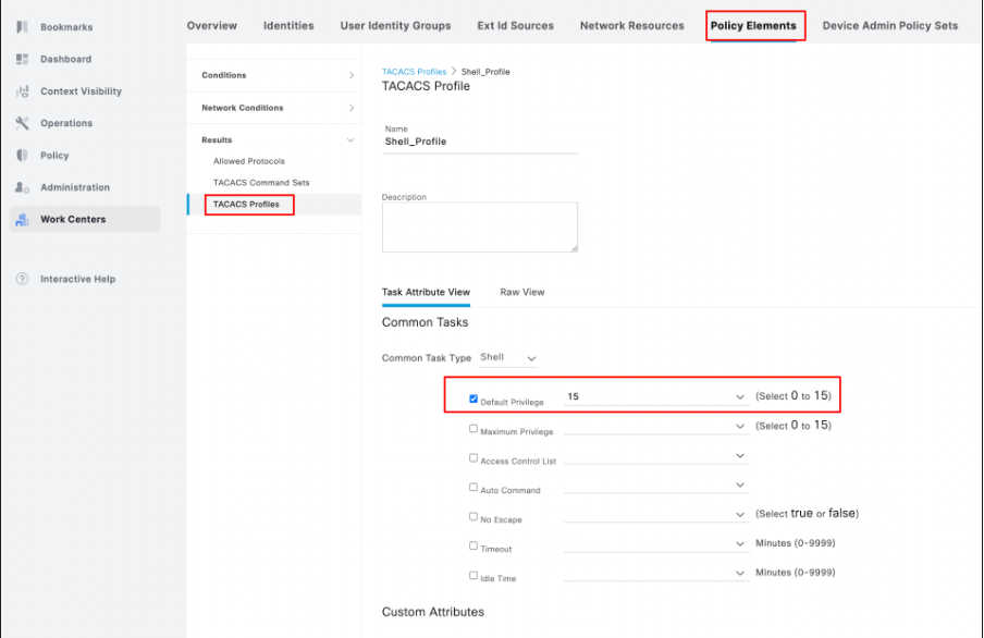 Configure TACACS Profile