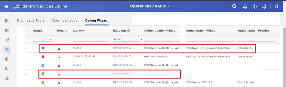 Operations RADIUS