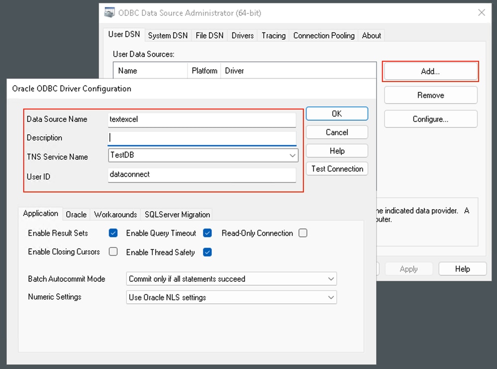 Oracle ODBC Driver Configuration